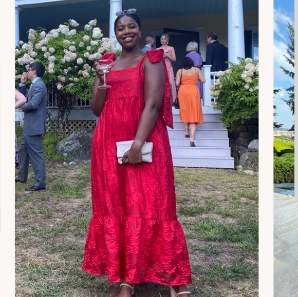 Sister Jane Ava Bay Red Maxi Dress with Bow Details - Picture 2 of 12